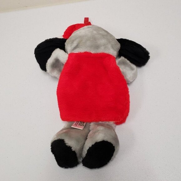 Santas Best 14" Gray Dog Christmas Holiday Stocking Puppet Vintage Rennoc Plush - Picture 2 of 7